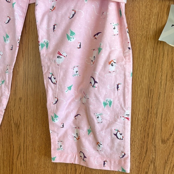 NWT Xhilaration Pink Pajama Set with Winter Motif - Picture 4 of 8